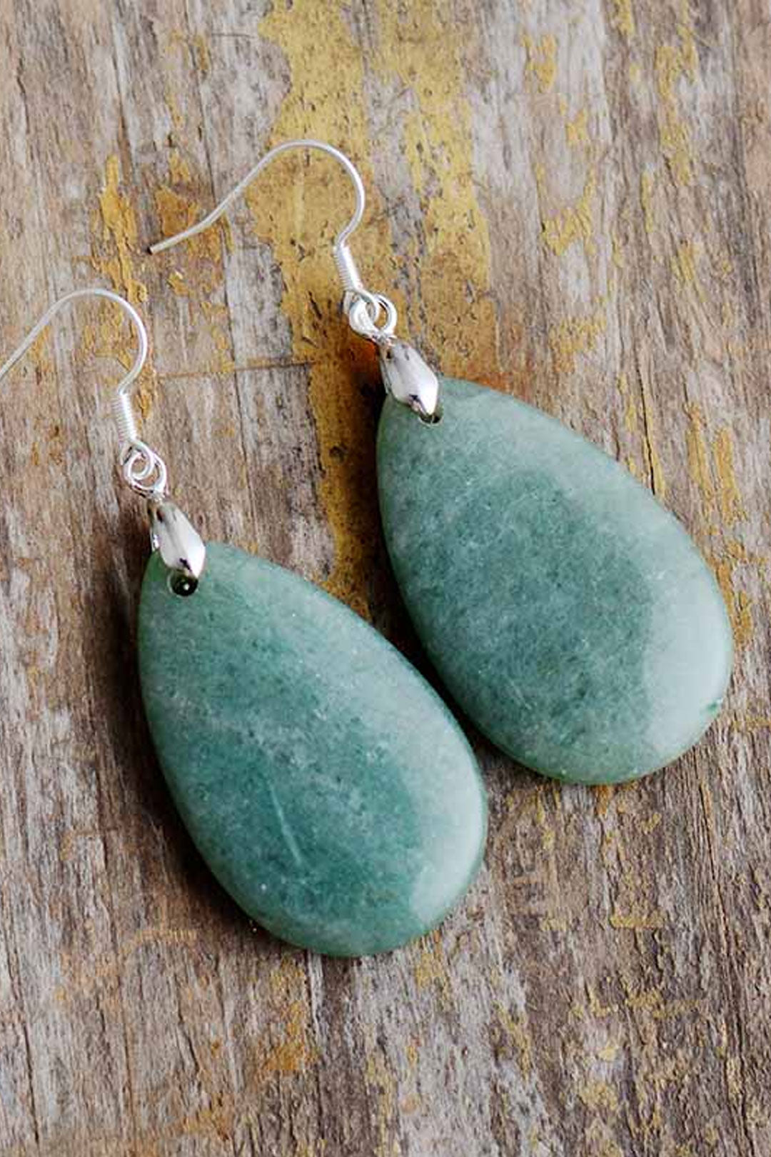 Boho Earrings, Dangle Earrings, Green Aventurine
