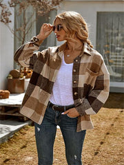 Wool Blends Vintage Loose Long-sleeved Coat