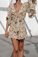 Boho Jumpsuit, Boho Romper, Playsuit, Alicia in Flower