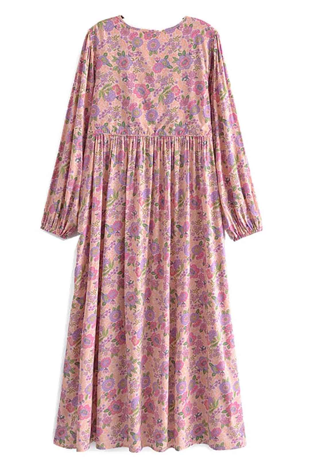 Gown Dress, Boho Maxi Dress, Loose Dress, Amara in Pink