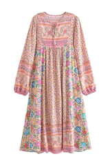 Gown Dress, Boho Maxi Dress, Loose Dress,  Elliana Flower
