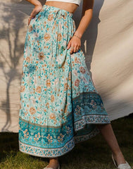 Boho Skirt, Hippie Skirts, Maxi Skirt, Elliana Green Kezia