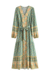 Gown Dress, Boho Maxi Dress, Loose Dress,  Amaryllis Nanda Devi
