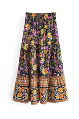 Boho Skirt, Hippie Skirts, Maxi Skirt, Black Calla Wild Comos
