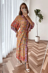 Boho Robe, Kimono Robe,  Beach Cover up, Anna in Yellow Tiffany