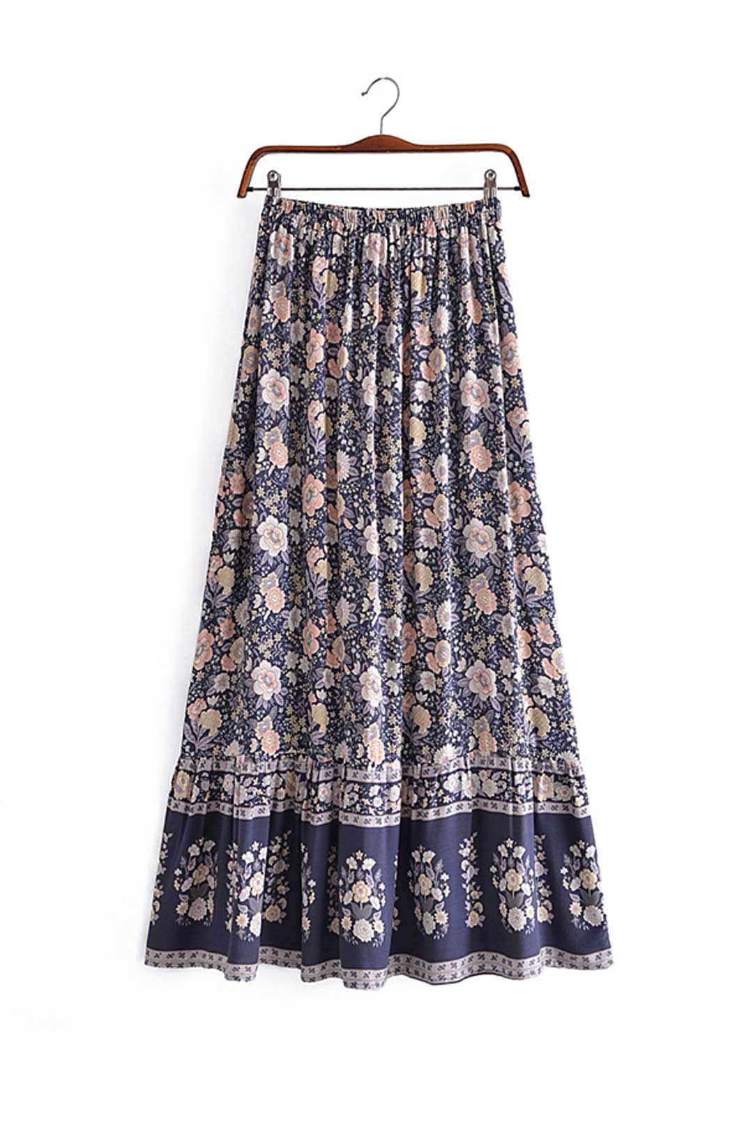 Boho Skirt, Hippie Skirts, Maxi Skirt, Eulalie Black Rose