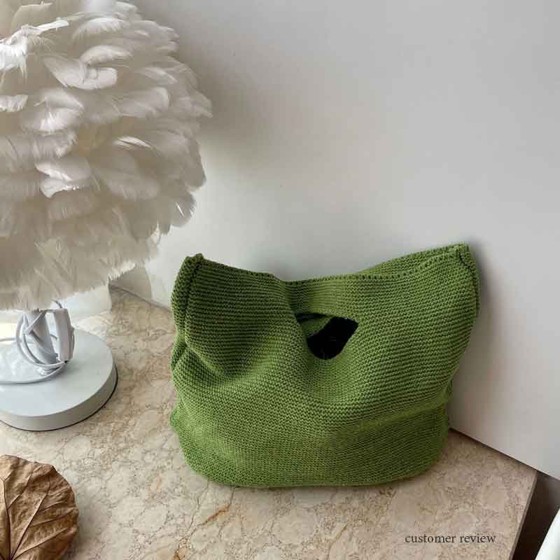 Boho Bag, Hobo Bags, Knitting Tote Bag, Satchel Handbags in Orange, Beige, Green