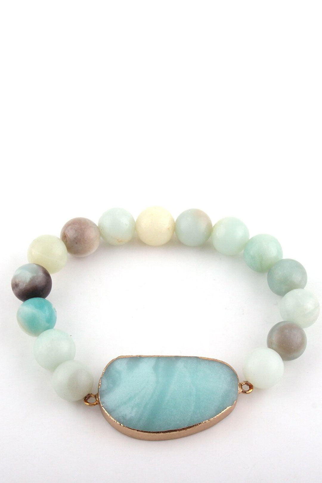 Boho Bracelet, RH Yoga Bracelet, Amazonite Natural Stone
