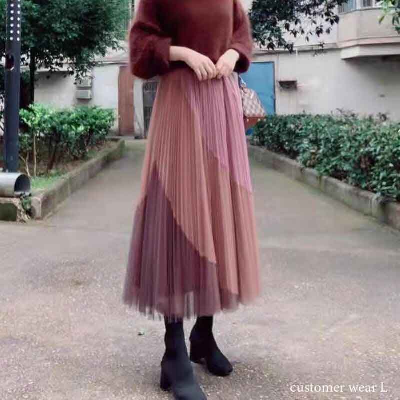 Boho Skirt, Hippie Skirts, Midi Pleated Skirt, Amanda Tulle Skirt in Apricot