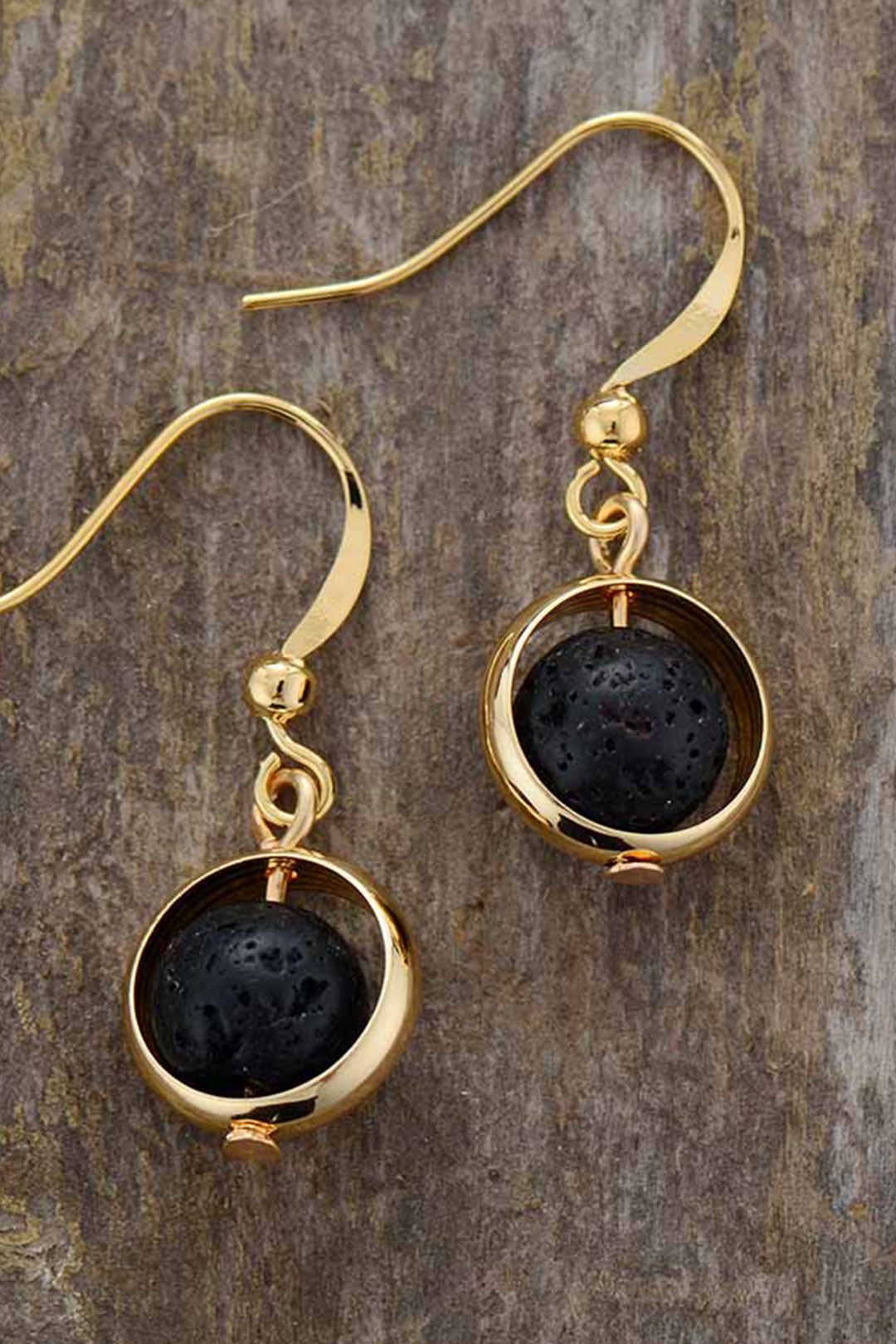 Boho Earrings, Dangle Earrings, Moon Blue Turquoise, Jasper, Lava