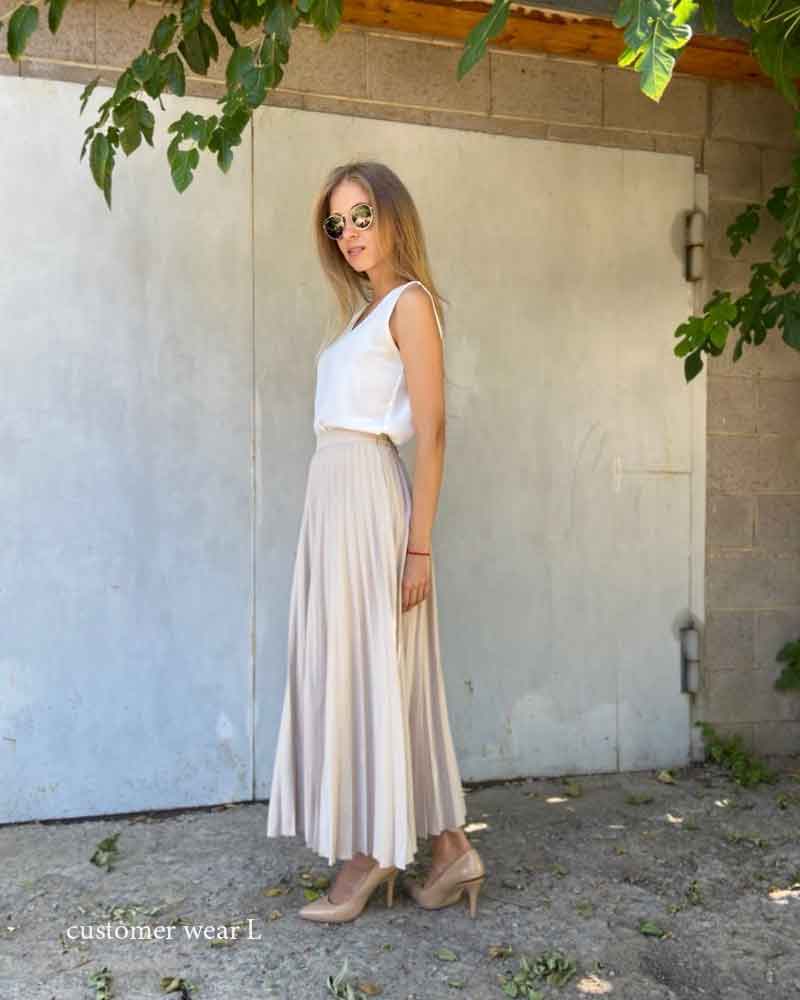 Boho Skirt, Hippie Skirts, Midi Pleated Skirt, Dark Tone