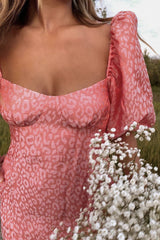 Boho Mini Dress Pink Mabel