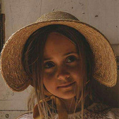 Boho Hat, Kid Hat, Sun Hat, Little Girl Hat, Olivia White Ribbon