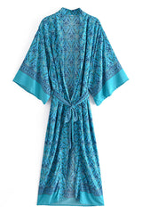 Boho Robe, Kimono Robe,  Beach Cover up, Oceane Gem