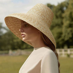 Boho Hat, Sun Hat, Beach Hat, Wide Brim Straw Hat, High Crown