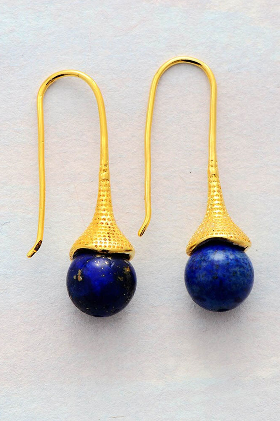 Boho Earrings, Dangle Earrings, Blue Lapis and Tiger Eye