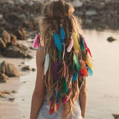 Boho Feather Headband, Gypsy Bride