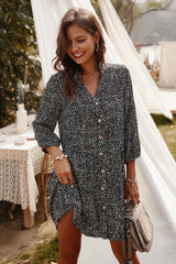 Boho Mini Dress Aria Black