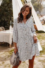 Boho Mini Dress Aria White