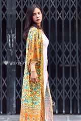 Boho Robe, Kimono Robe, Beach Cover up, Camila Calla in Orange