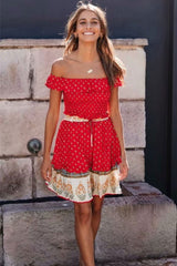 Boho Two Piece Set, Two Piece Skirt Set, Wild Boho in Red