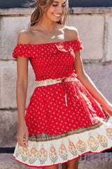 Boho Two Piece Set, Two Piece Skirt Set, Wild Boho in Red
