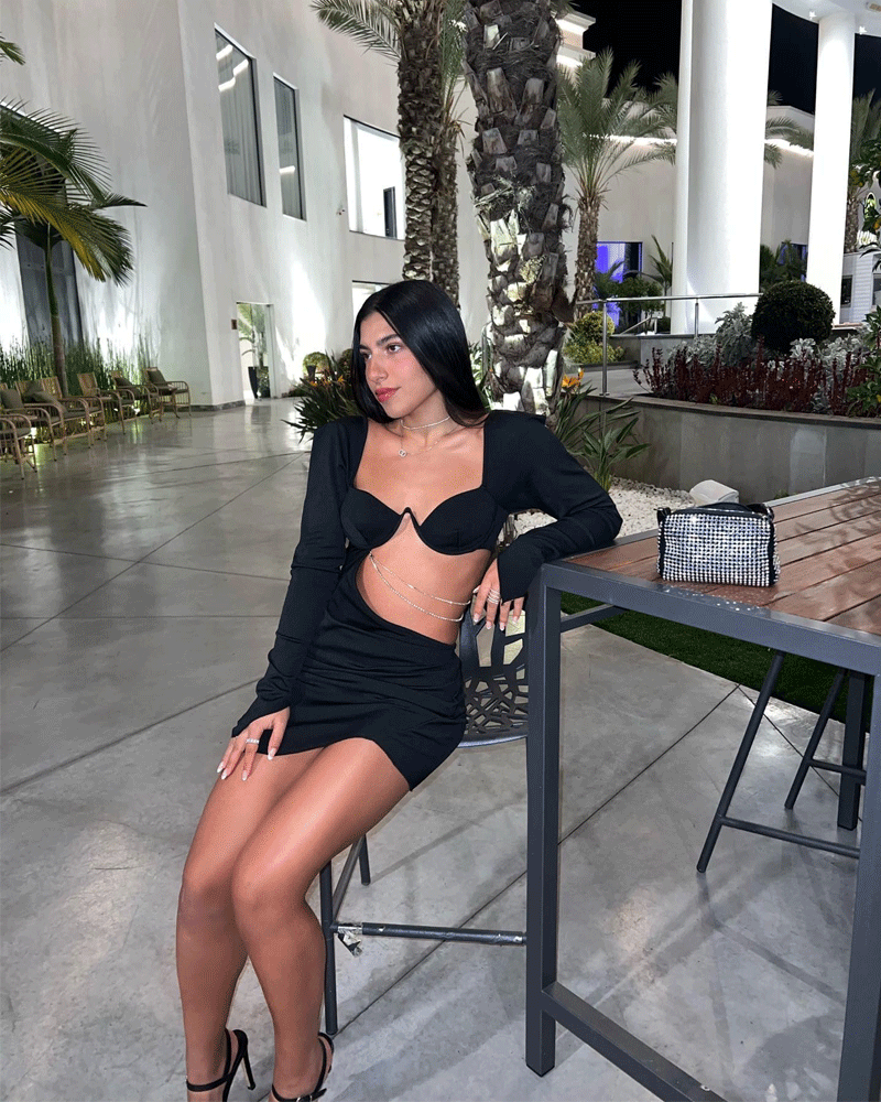 Boho Camis Dress, Party Bodycon Boho Mini Dress, Diamond Chain Hollow Out, Remy in Green and Black