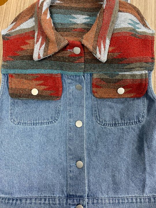 Boho Vest, Denim Vest Women, Brody, Fast Shipping