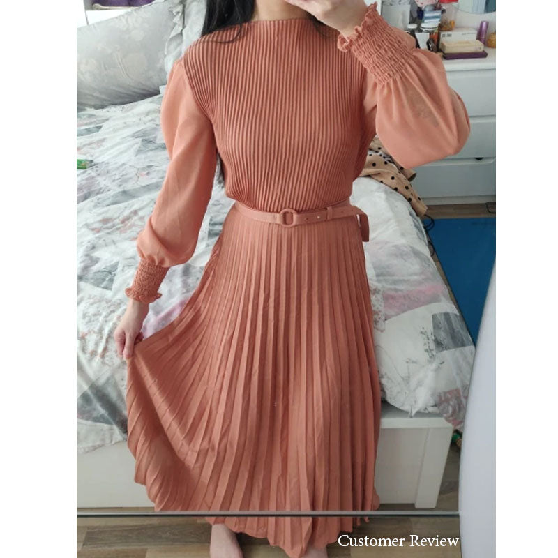 Vintage Dress, Boho Maxi Dress, Pleated Dress, Remi in Pink, Blue, Yellow and Red