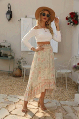 Boho Skirt, Hippie Skirts, Midi Skirt, Wild Rose in Smoke