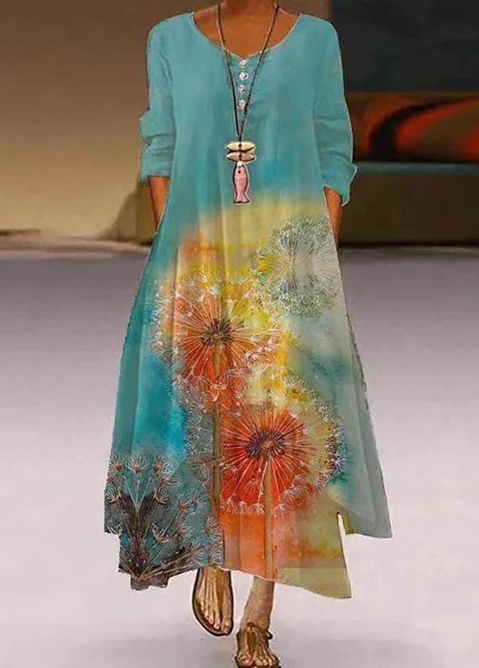 Irregular Hem Printed Dress