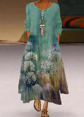 Irregular Hem Printed Dress