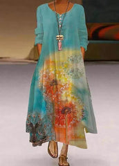 Irregular Hem Printed Dress