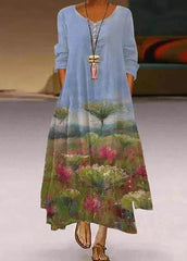 Irregular Hem Printed Dress