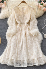 Vintage Dress - Boho Maxi Dress - Lace French Style Long Dress Victoria