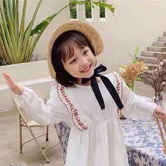 Boho Hat, Kid Hat, Sun Hat, Little Girl Hat, Charlotte Black Ribbon