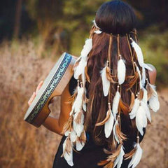 Boho Feather Headband, Gypsy Dream