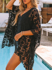 Women's Swimsuit V-Neck Lace Bikini Beach Sun Cover Up