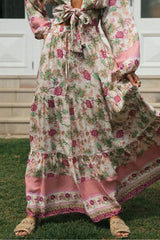 Boho Skirt, Hippie Skirts, Maxi Skirt, Pink India Rose
