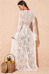 Beach Robe, Cover Up, White Lace Samantha