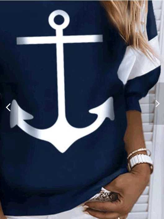 Women's T-Shirts Round Neck Printed Long Sleeve T-Shirt