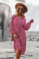 Boho Midi Dress, Sundress, Layla Red