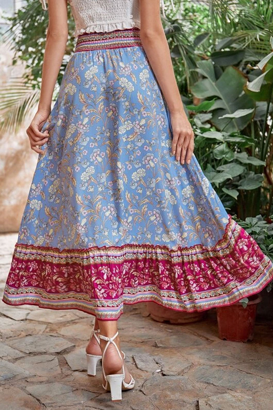 Boho Skirt, Hippie Skirts, Maxi Skirt, Blue Aurelia