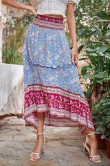 Boho Skirt, Hippie Skirts, Maxi Skirt, Blue Aurelia
