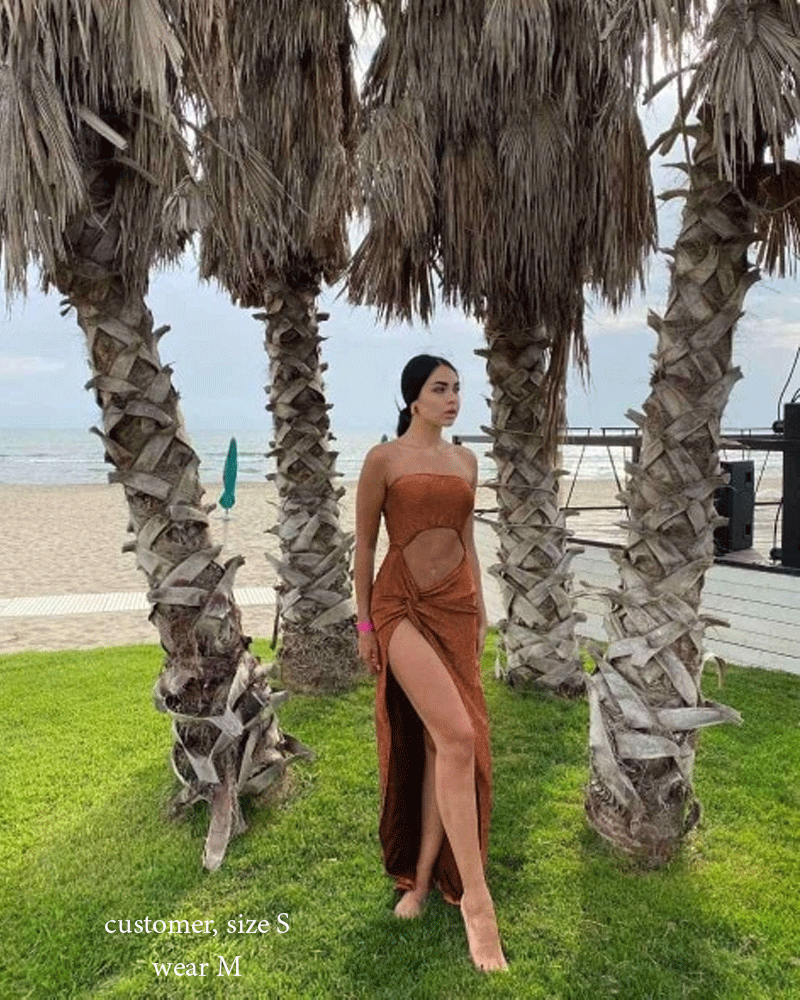 Boho Camis Dress, Party Bodycon Dress, Maxi Dress Hollow Out,  Glitter in Pink and Apricot