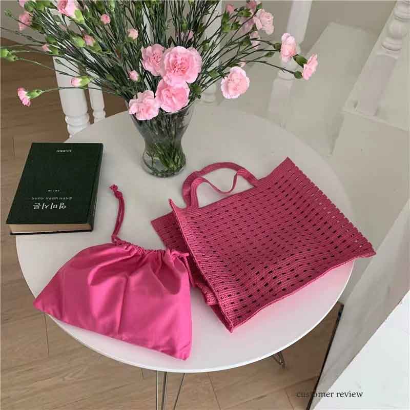 Boho Bag, Tote Bags, Crochet Tote Shopper Handbags in Pink, Blue, Black, Green