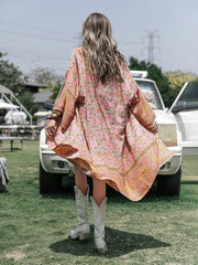 Boho Robe, Kimono Robe, Theodosia in Pink