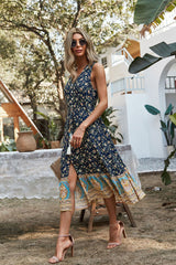 Boho Midi Dress, Sundress, Danielle  in Navy