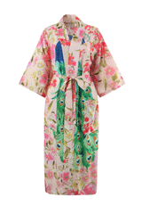Boho Robe, Kimono Robe, Beach Cover up, Esme Peacock in Pink
