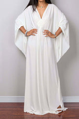 Boho Maxi Dress, Beach Dress, Kaftan Dress, Juana Irma in Black and White